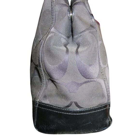 Coach 2014 Black Signature C Logo Canvas & Patent Leather Carryall Handbag - Picture 4 of 11